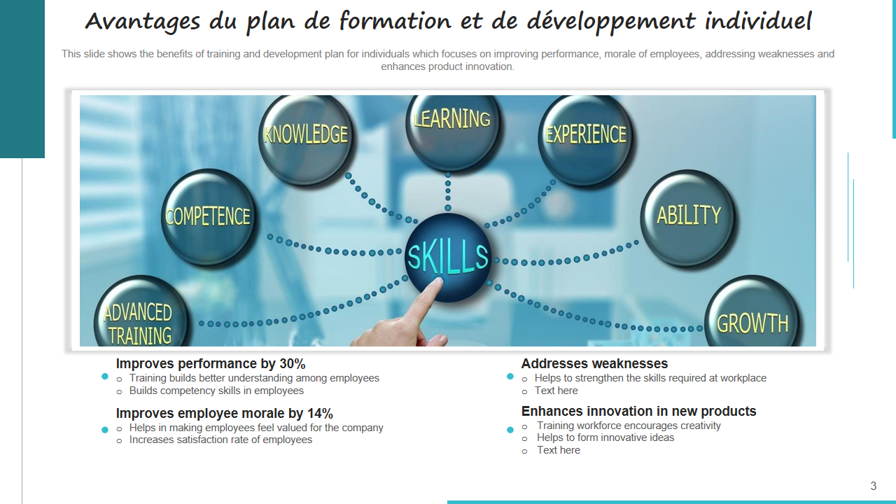 Avantages du plan de formation et de developpement individuel