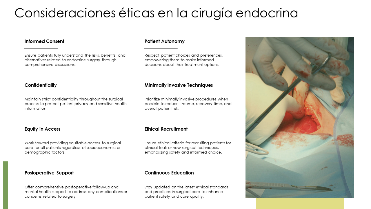 Consideraciones eticas en la cirugia endocrina