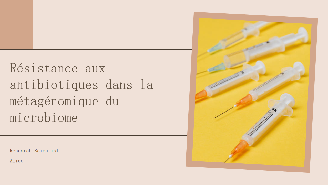 Resistance aux antibiotiques dans la metagenomique du microbiome