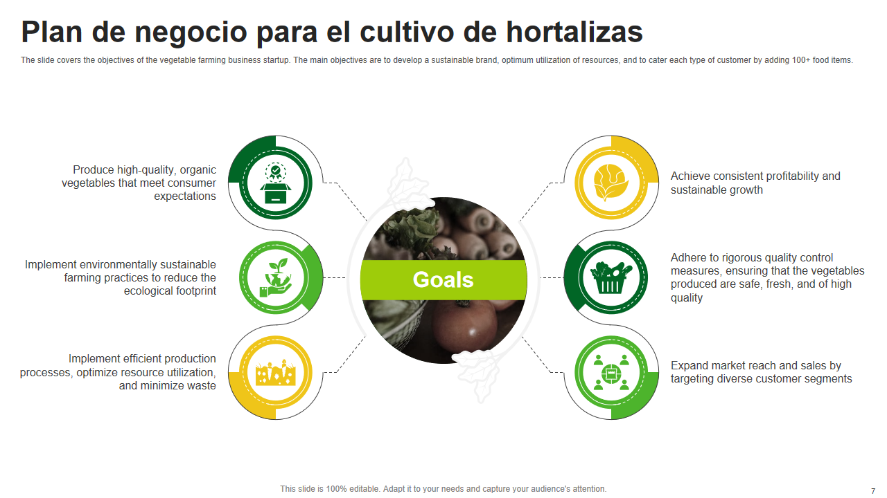 Plan de negocio para el cultivo de hortalizas