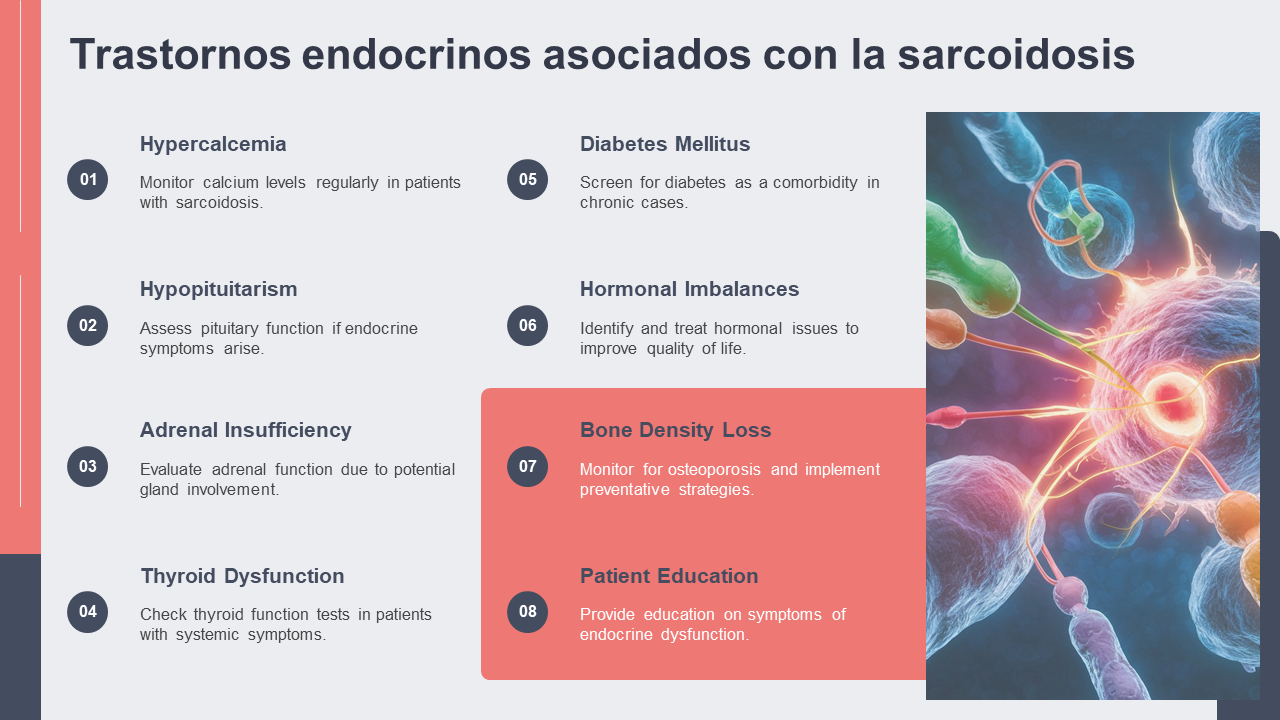 Trastornos endocrinos asociados con la sarcoidosis