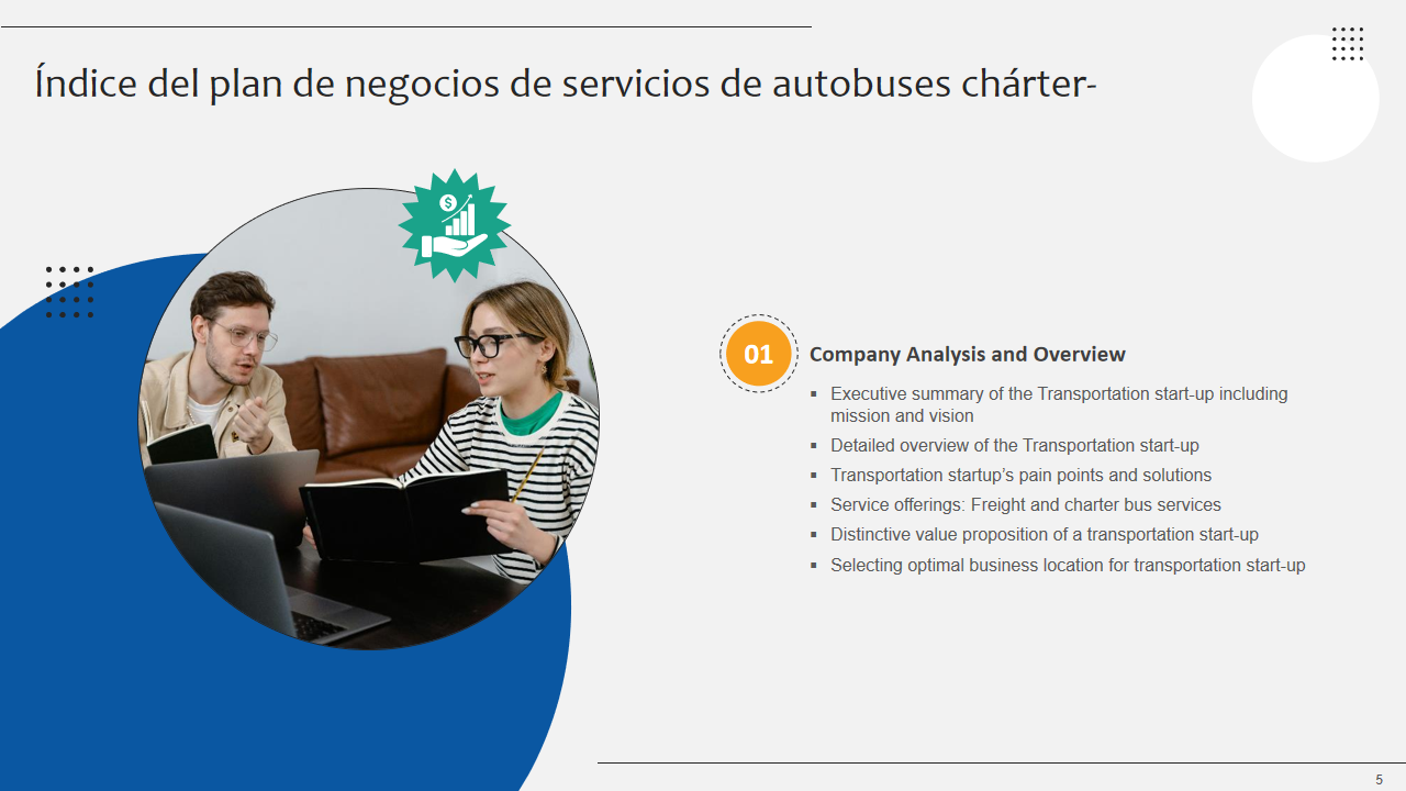 Indice del plan de negocios de servicios de autobuses charter Indice del plan de negocios de servicios de autobuses charter