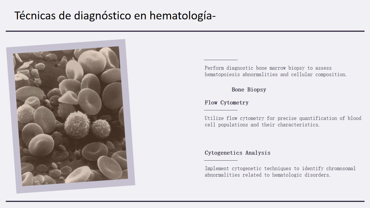 Tecnicas de diagnostico en hematologia Tecnicas de diagnostico en hematologia