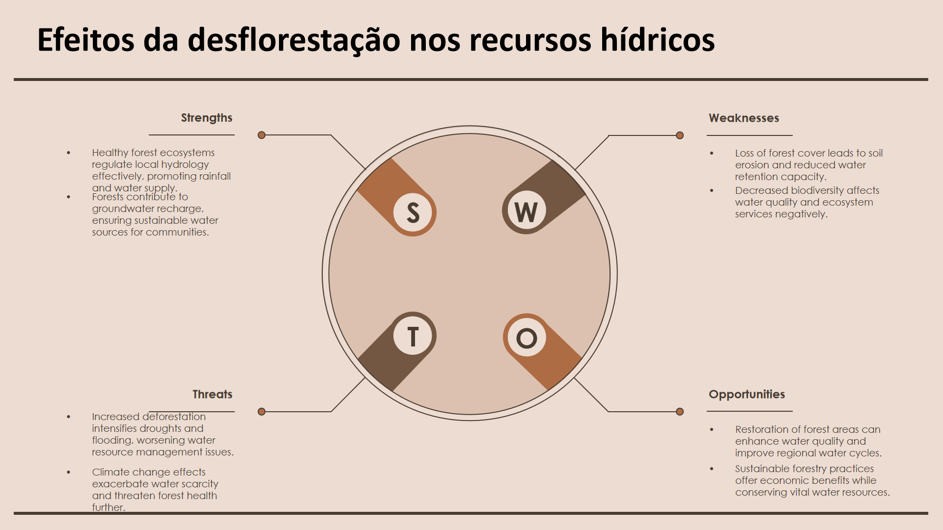 Efeitos da desflorestacao nos recursos hidricos
