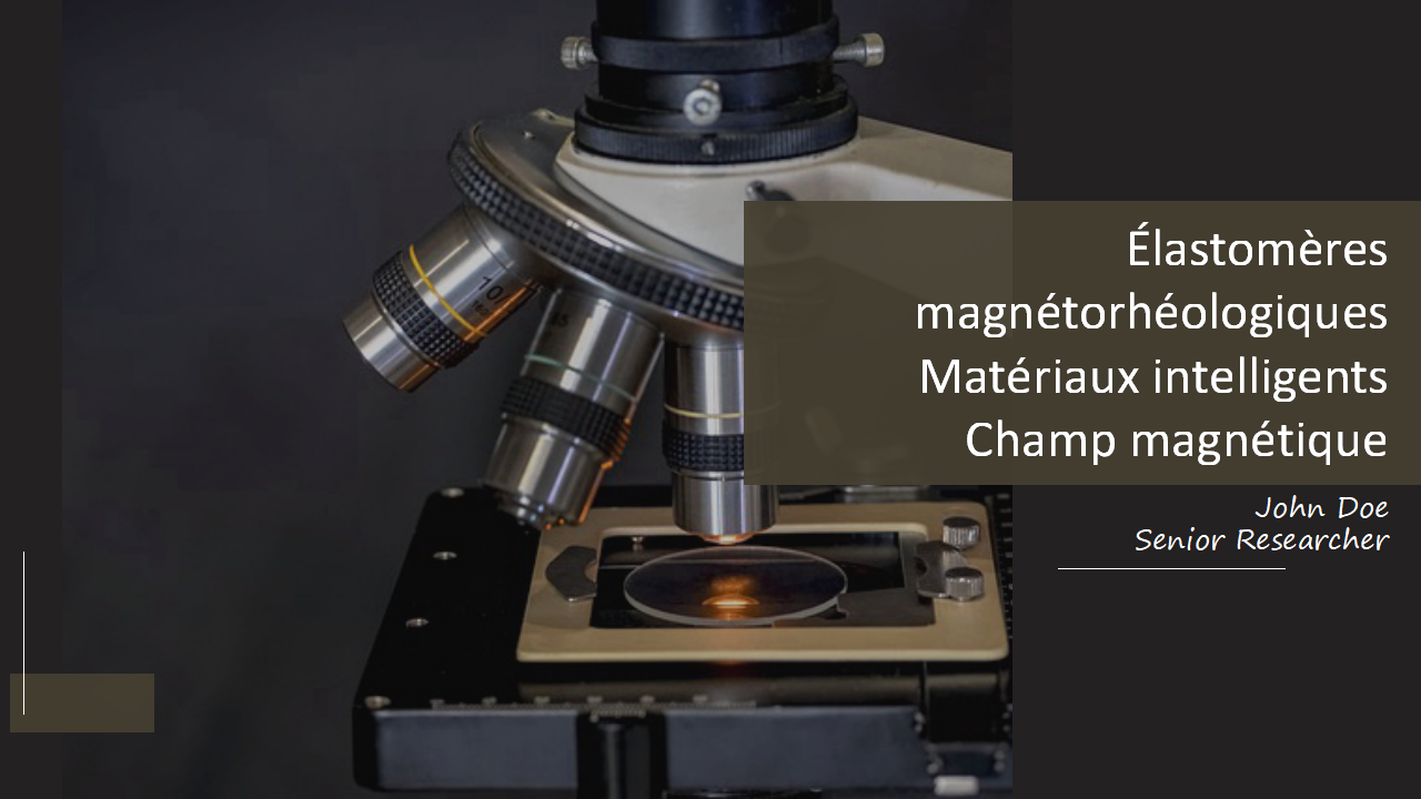 Elastomeres magnetorheologiques Materiaux intelligents Champ magnetique