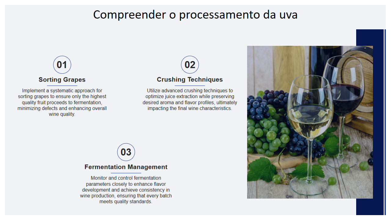 Compreender o processamento da uva