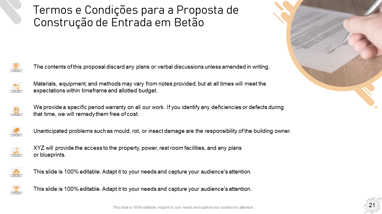 Termos e Condicoes para a Proposta de Construcao de Entrada em Betao Termos e Condicoes para a Proposta de Construcao de Entrada em Betao