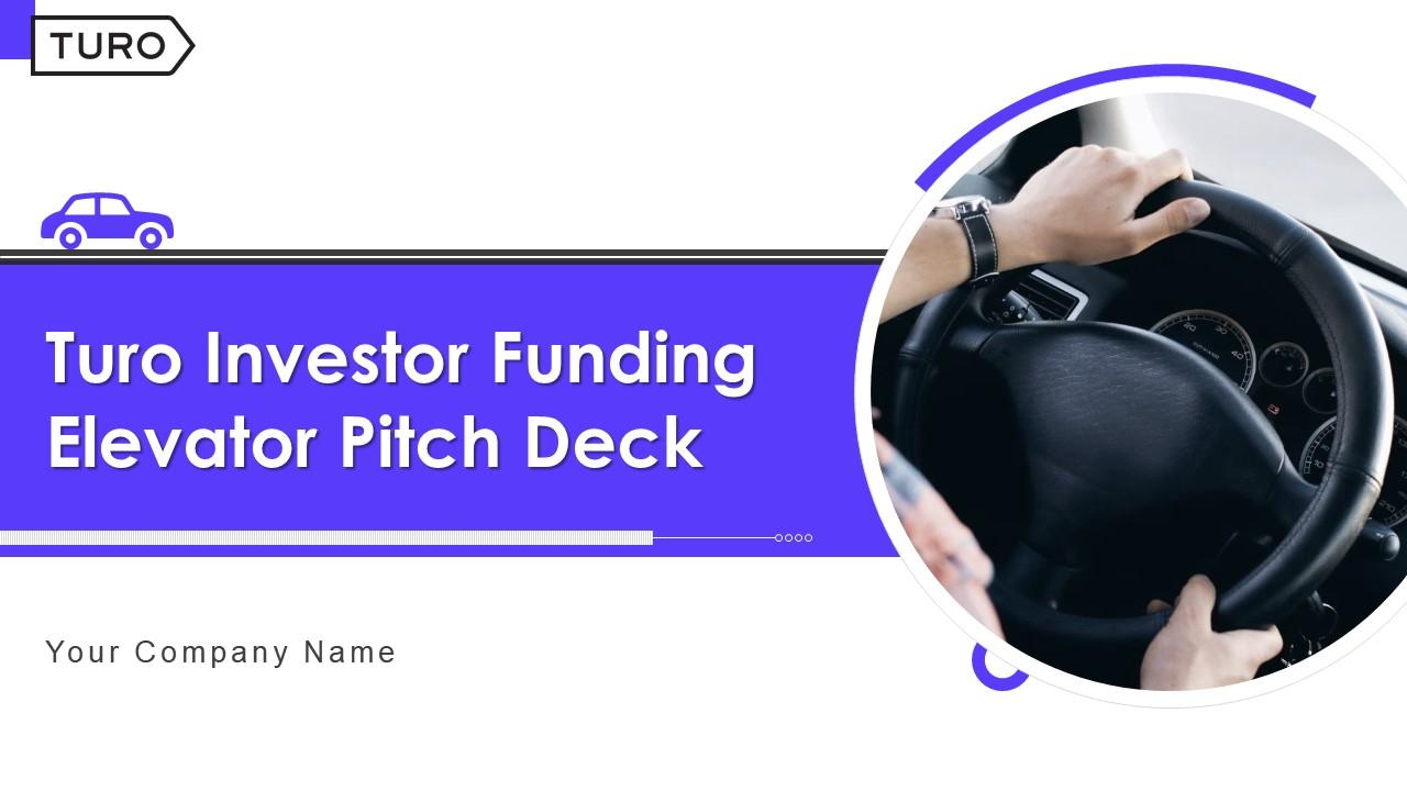 Cover Slide for Turo Investor Funding Elevator Pitch Deck PPT Template