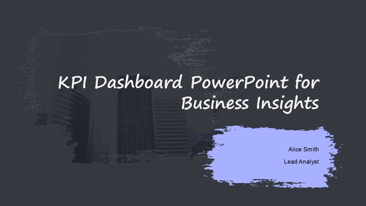 KPI Dashboard PowerPoint For Business Insights PPT