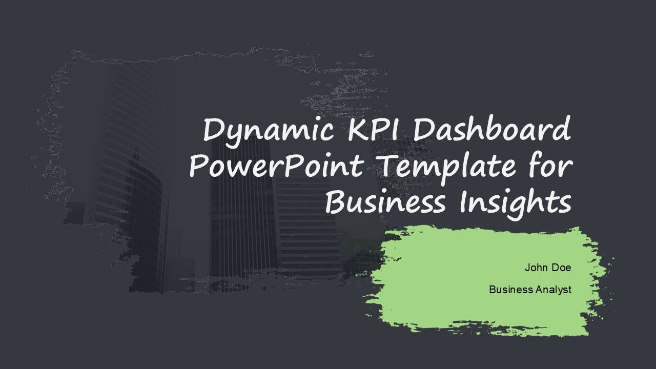 Dynamic KPI Dashboard PowerPoint Template For Business Insights PPT