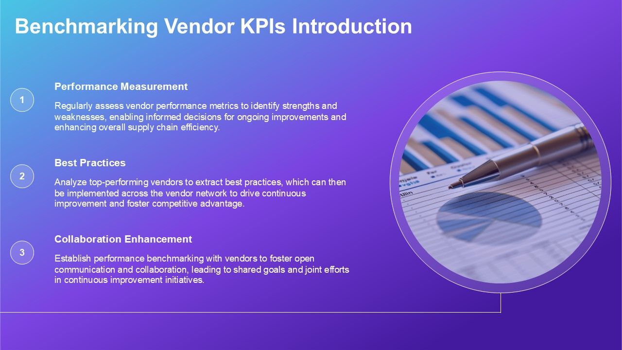 Template 1. Benchmarking Vendor KPIs Introduction PPT Template