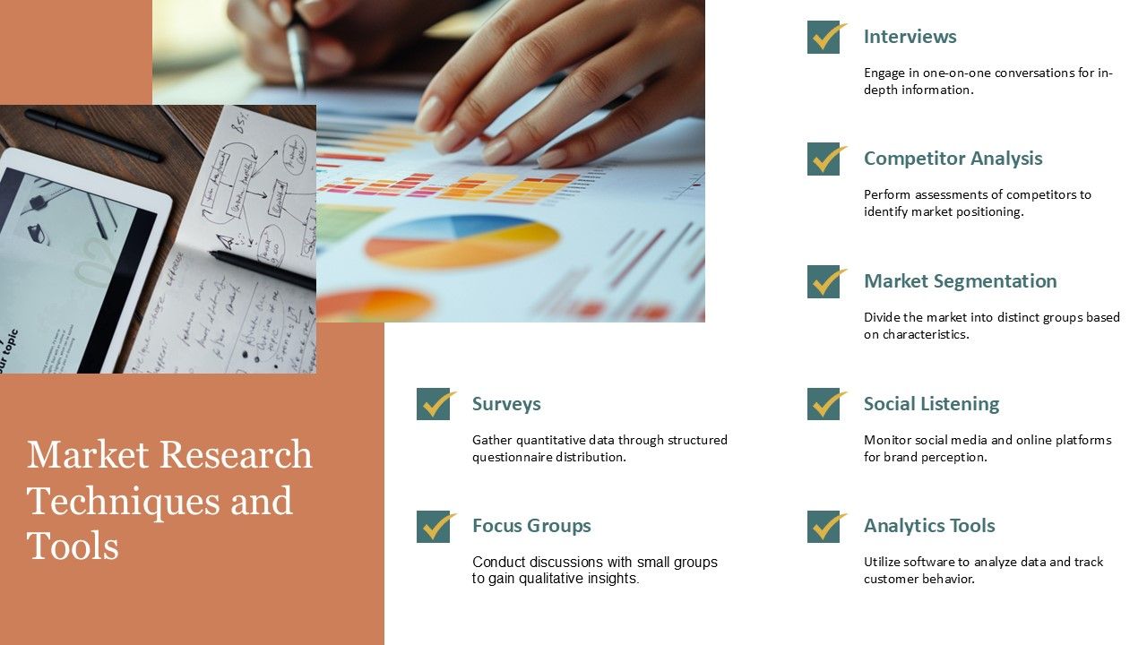 Template 6. Market Research Techniques and Tools PowerPoint Template