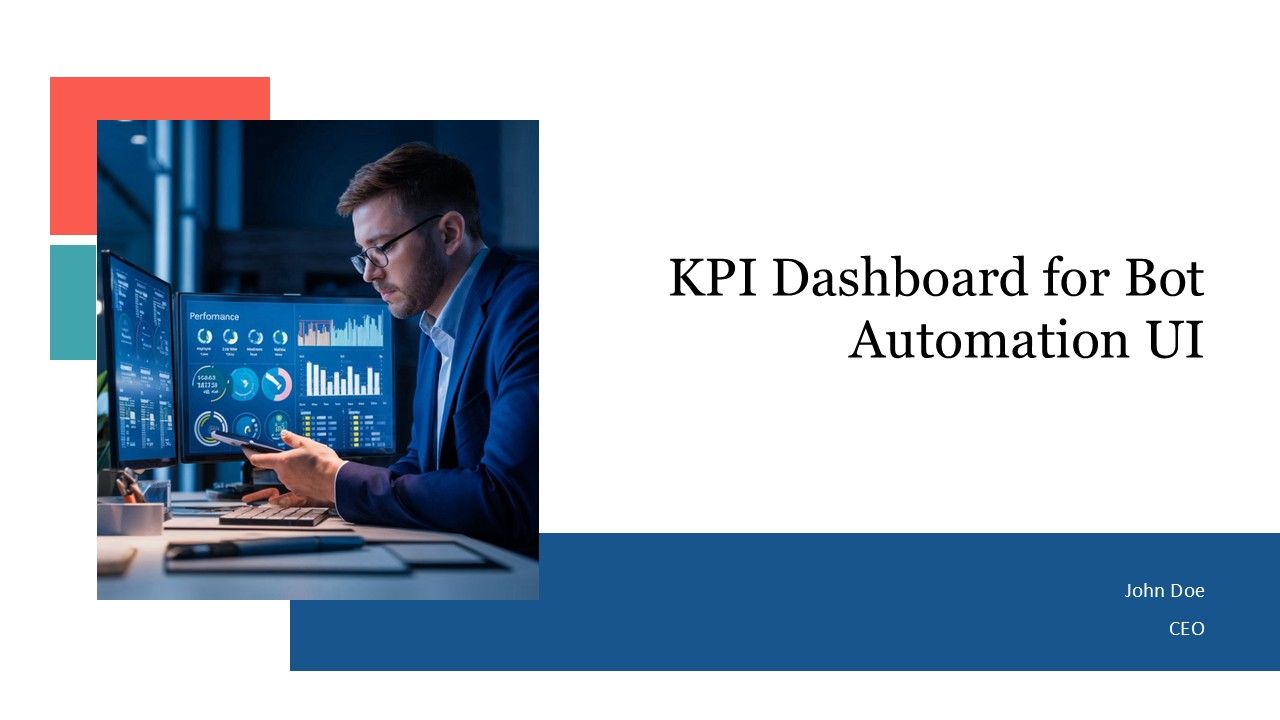 KPI Dashboard For Bot Automation UI PPT